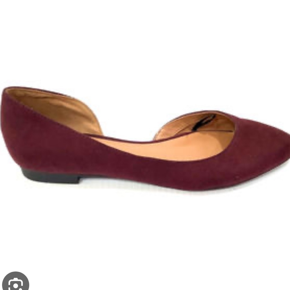 Nine West Pointed Toe D’orsay Flat - Wine